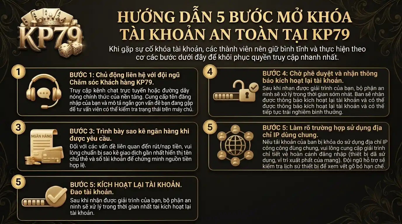 kp79 huong dan 5 buoc mo khoa tai khoan an toan tai kp79